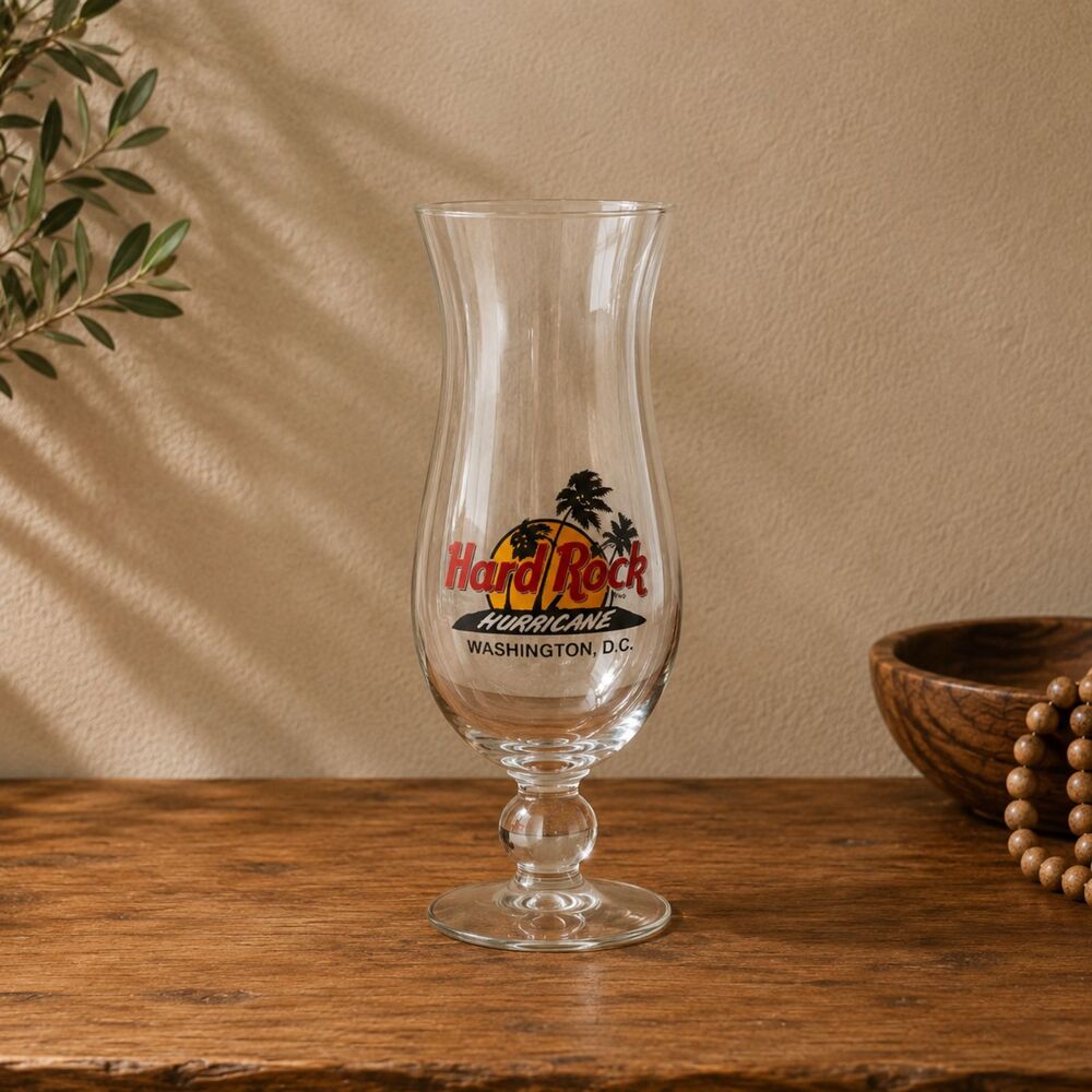 Hard Rock Cafe Hurricane Washington DC Glass Vintage Souvenir Collectible